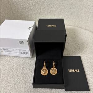 Versace Gold Medusa Women's Pendant Earrings